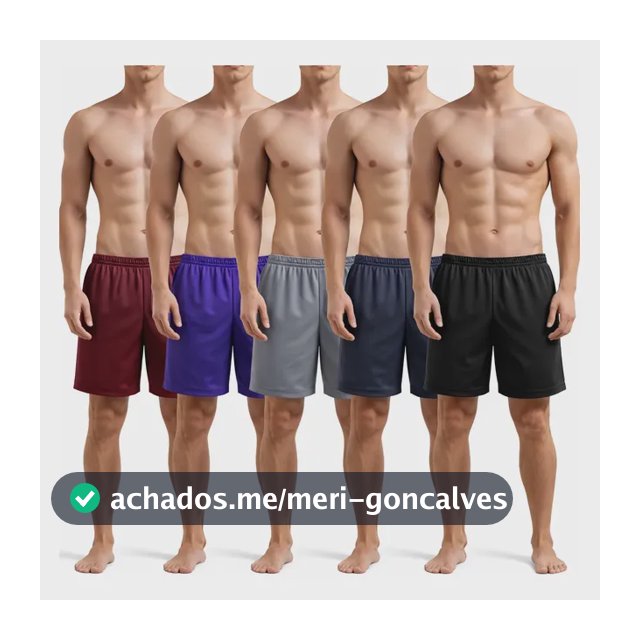 Kit 5 Shorts Masculino Sport Academia Futebol Cores Sortidas