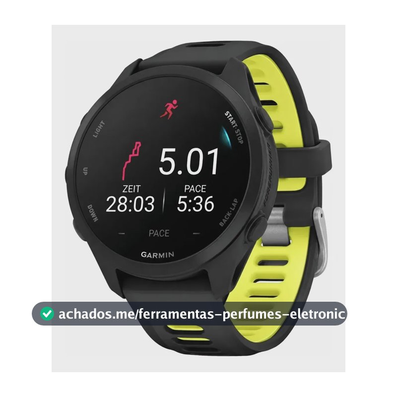 Smartwatch Garmin Forerunner 170 Preto/amarelo - Preto