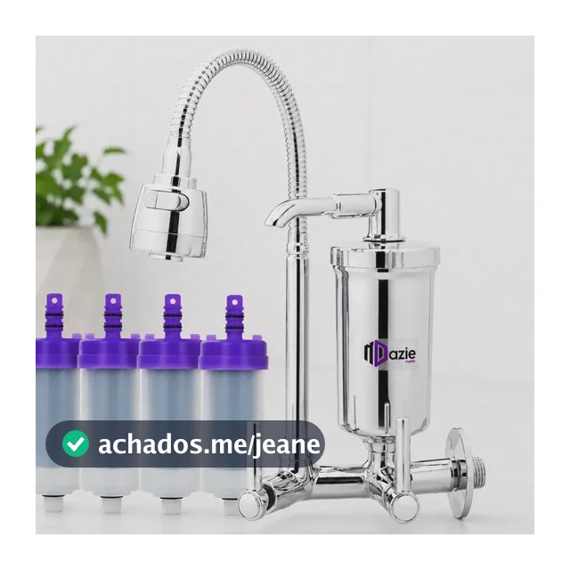 Torneira Com Filtro Cozinha Para Parede Flexível Móvel Em Abs Filtro Purificador De Agua Com Refil Instalado Bica Gourmet 2 Modos de Jatos Chuveirinho Registro 1/4 de Volta Luxo