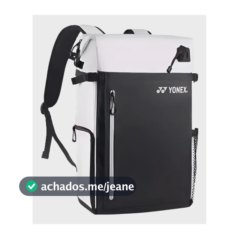 Mochila Raqueteira Yonex Para Tênis Esportiva Profissional Branco-preto