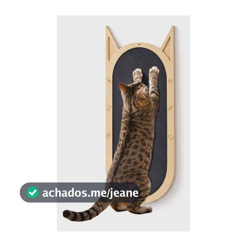 Arranhador de Parede para Gatos, Fixação Vertical em Carpete Grafite 45x19cm