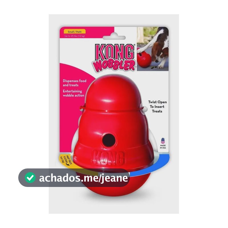 Brinquedo Dispenser Pet Kong Wobbler Small Para Cães - P