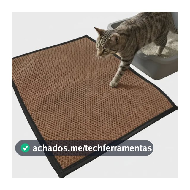 Tapete Coletor Areia Para Gato Limpa Pata Higiênico 100x60cm