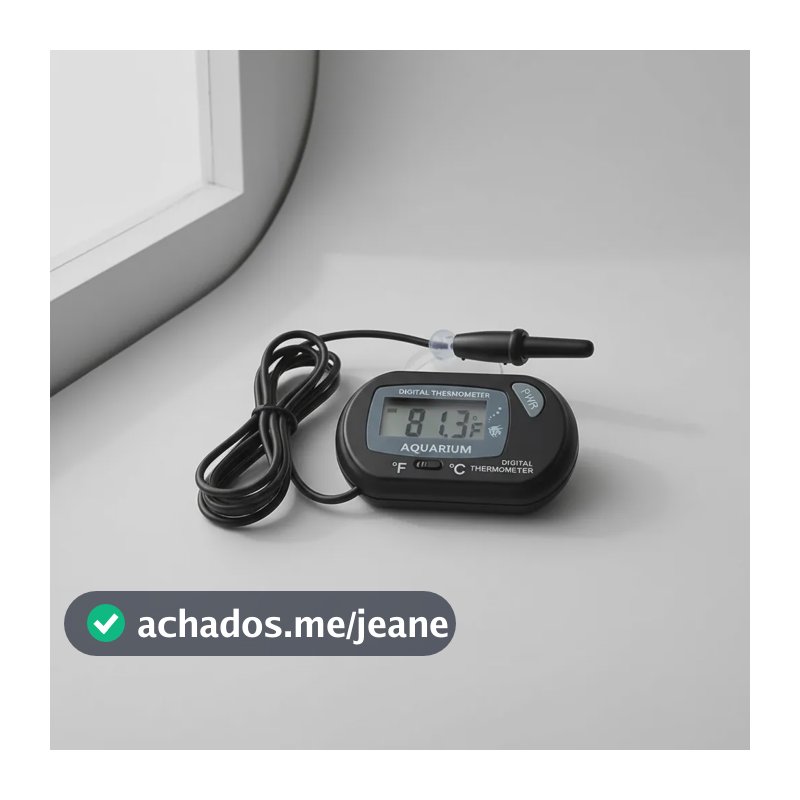 Termômetro Digital Aquário Terrário Estufa Adega Preto Preto