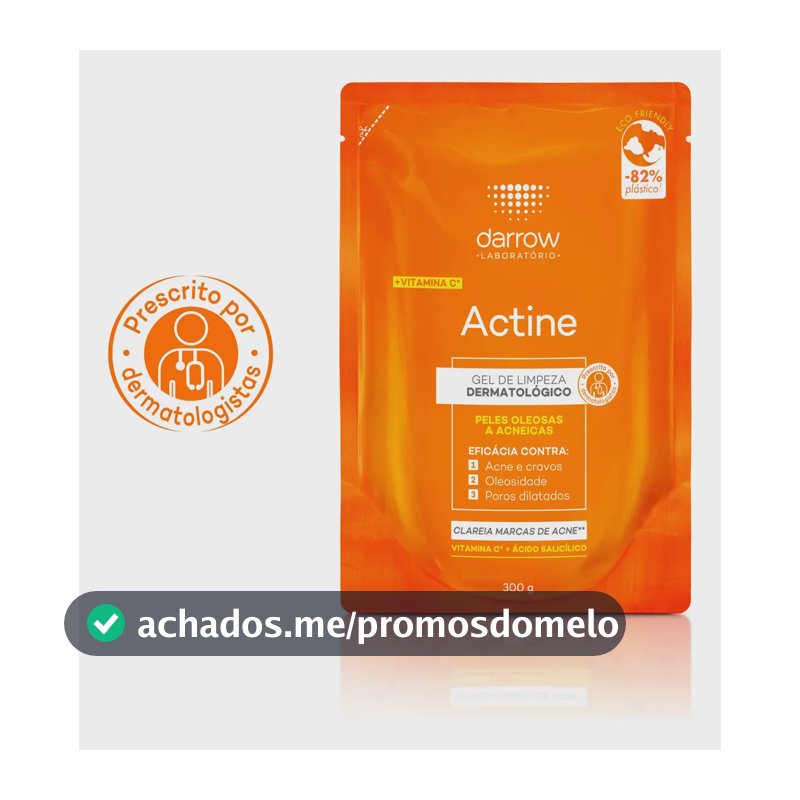 Gel de Limpeza Facial Darrow Actine Pele Oleosa e Acneica Refil 300g