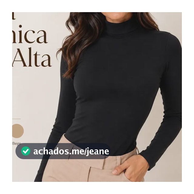 Blusa Térmica Gola Alta Feminina Peluciada Flanelada Inverno