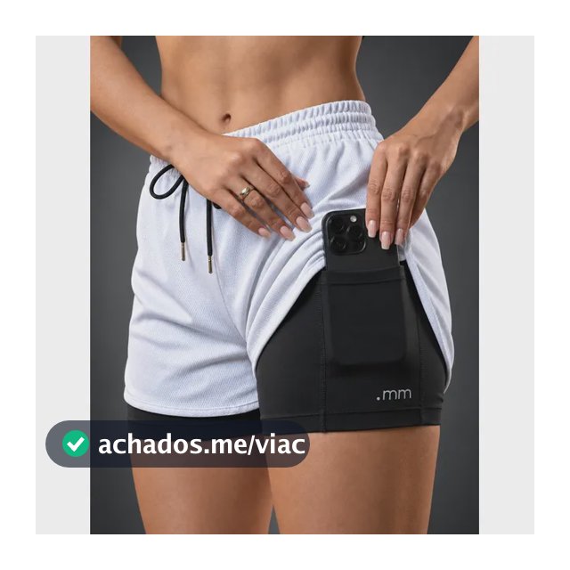 Short Fitness Duplo Feminino Bermuda Compressão 2 1 Academia