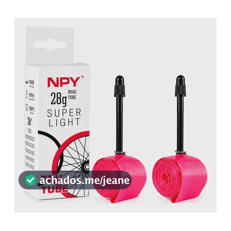 Câmara De Ar Tpu 700x23/32 Ultra Leve 28g Npy (2 Unidades) Presta 65mm