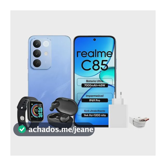 Smartphone Realme C85 256gb 8gb Ram Dual Sim Celular Nfc Top Azul