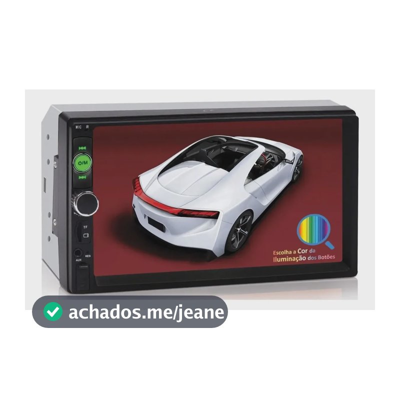 Central Multimidia Mp5 7 Universal E-tech Light Bt C/ Botão