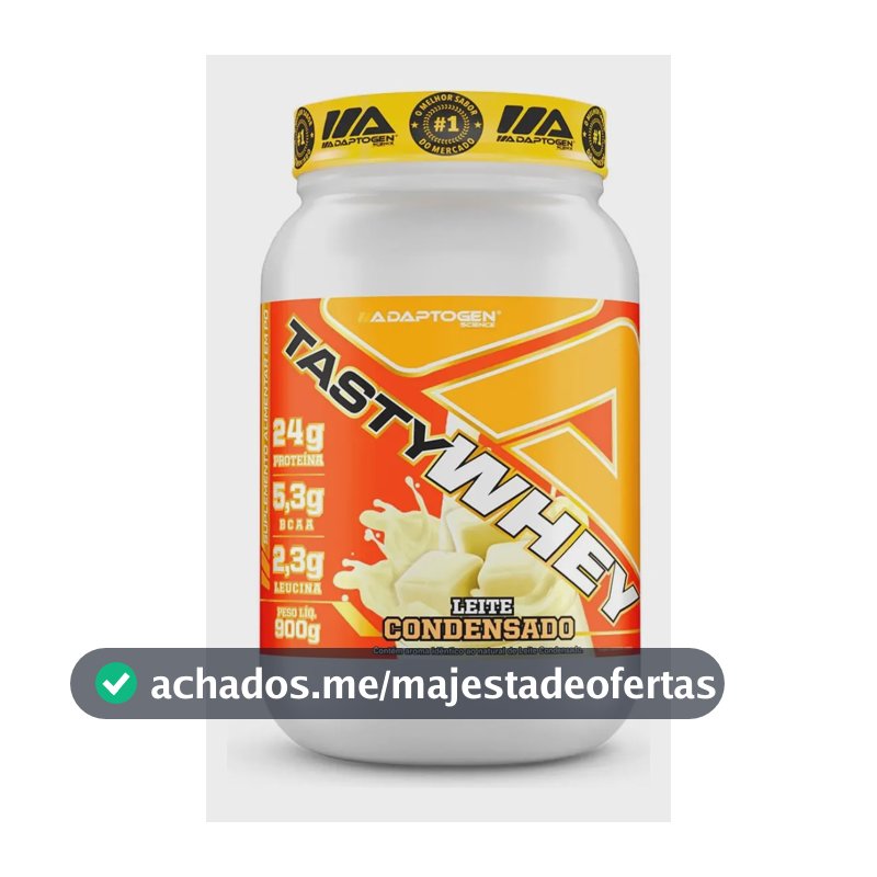 Proteína Adaptogen Science Tasty Whey Gourmet em pó sabor Leite condensado x 900g