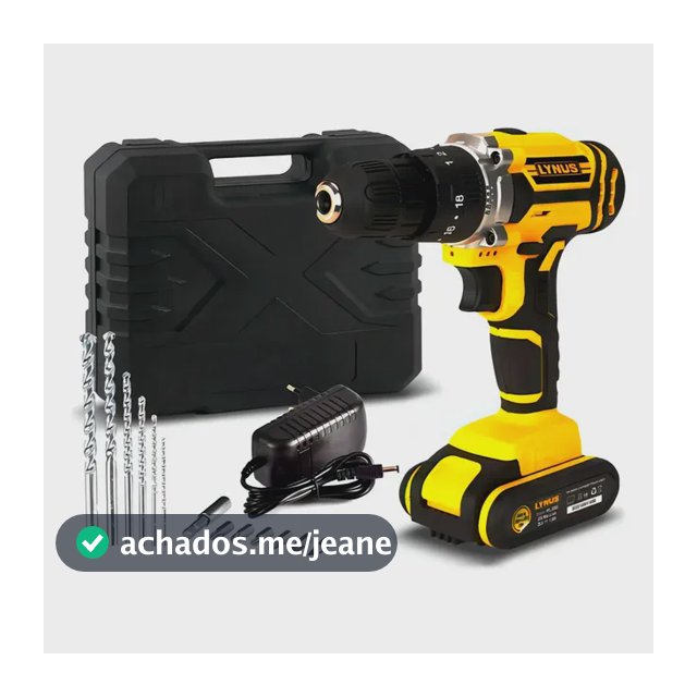 Parafusadeira Furadeira Impacto 3/8  20v 1,3ah Bivolt Lynus