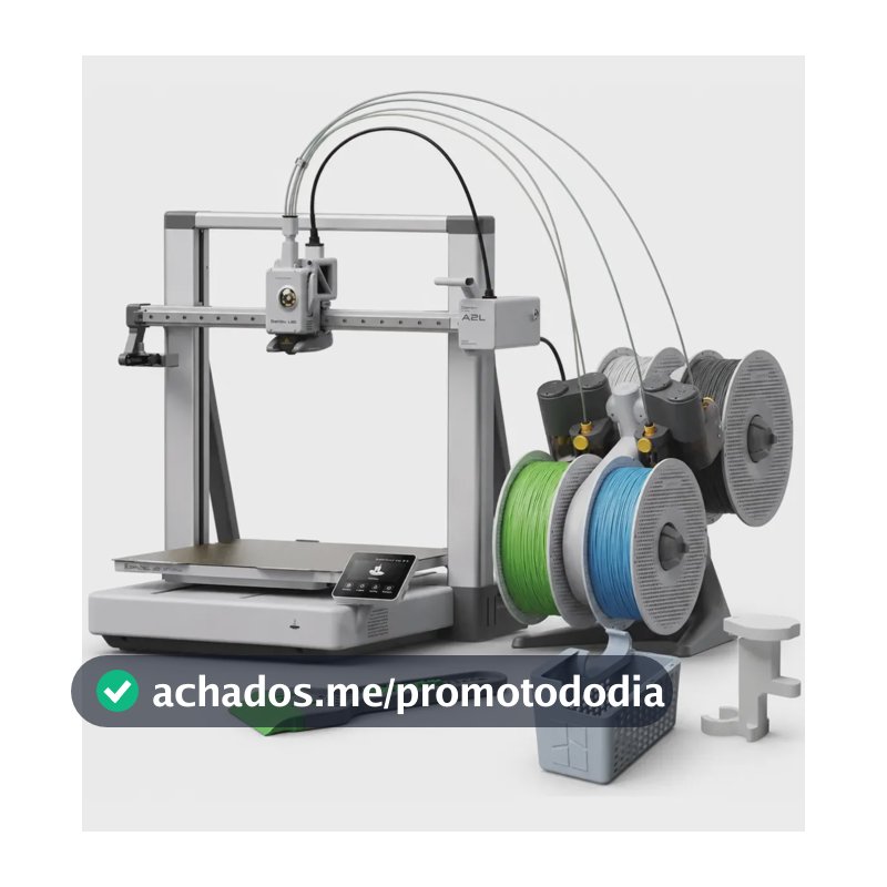 Impressora 3d Bambu Lab A2l Combo C/ Ams Lite Multicolor Kit 110v Prata