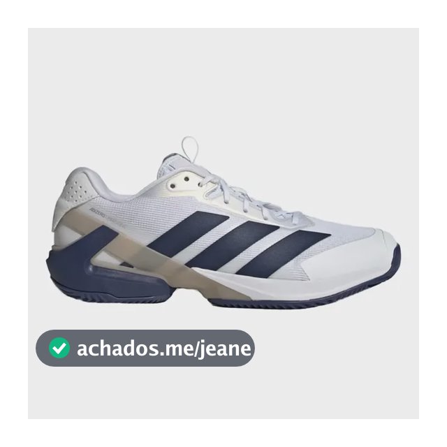 Tênis adidas Adizero Ubersonic 5 Clay Branco E Azul Masculin Branco - Azul Liso 42 Br