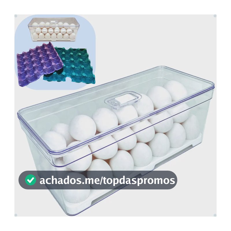 Organizador 40 Ovos Porta Ovos Geladeira Cozinha Acrilico
