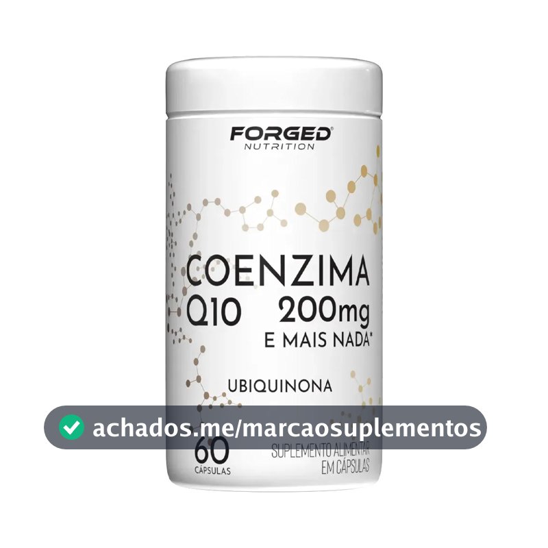 Coenzima Q10 200mg Pura Alta Concentração 60 Cápsulas - Forged Nutrition Sem Sabor