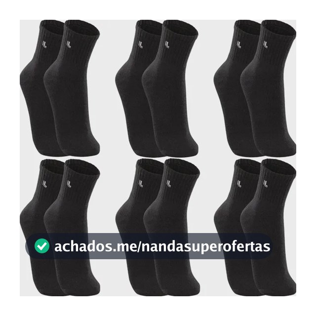 Kit 6 Pares Meias Lupo Cano Médio Esportivas Academia