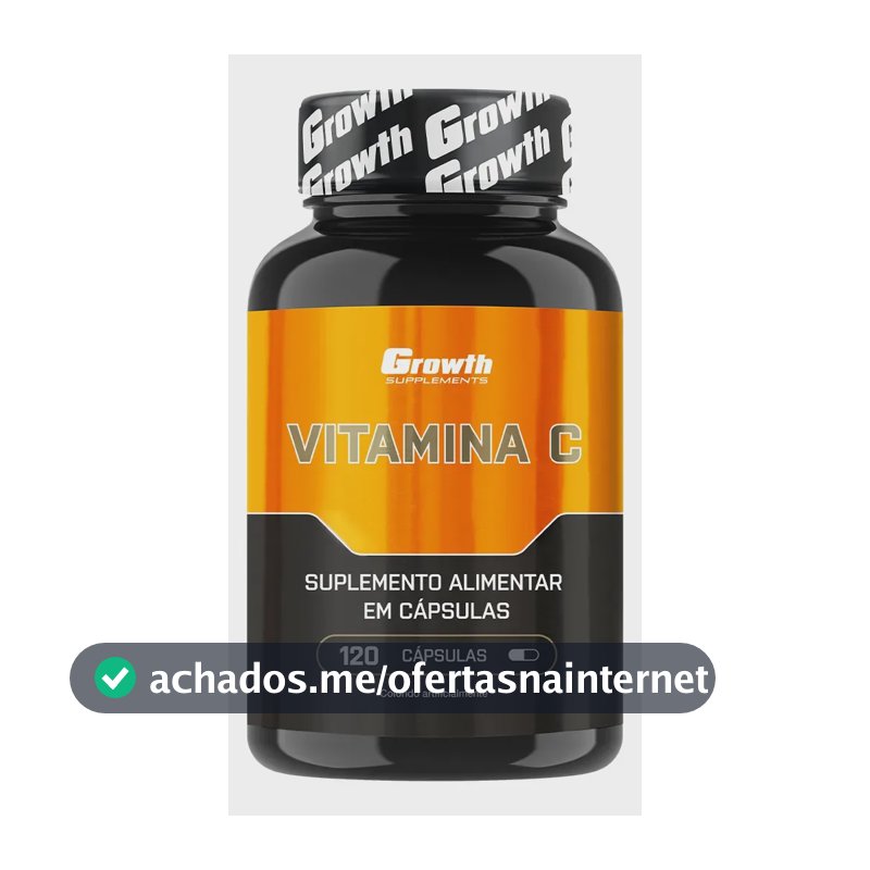 Vitamina C 120 Cápsulas Growth Supplements Natural