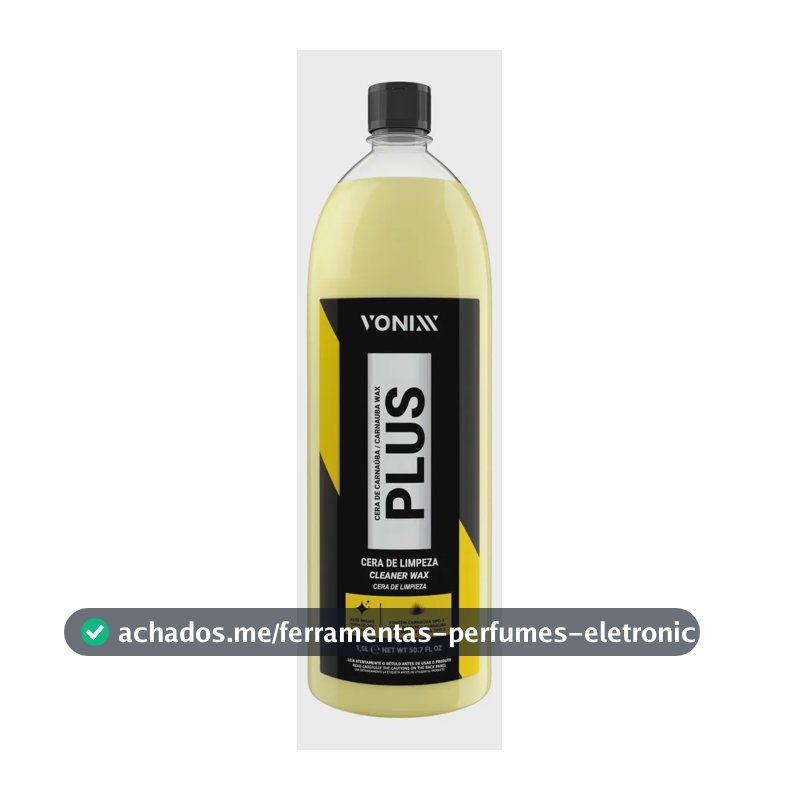 Cera Limpadora Protetora Carnaúba Plus Vonixx Líquida 1,5L
