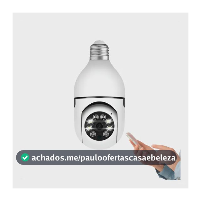 Camera Ip Inteligente Lampada Panoramica Yoosee Wifi Espiã Branco