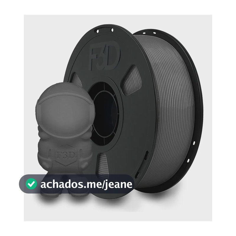 Filamento Pla Premium 1kg Cinza Para Impressora 3d