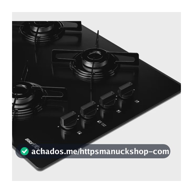 Cooktop 4 Bocas A Gás Britânia Bivolt Bct04a Preto 127/220v