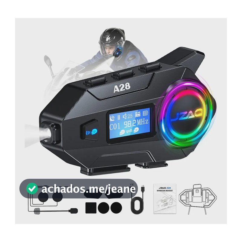Intercomunicador Bluetooth Capacete Comunicação Jzaq A28