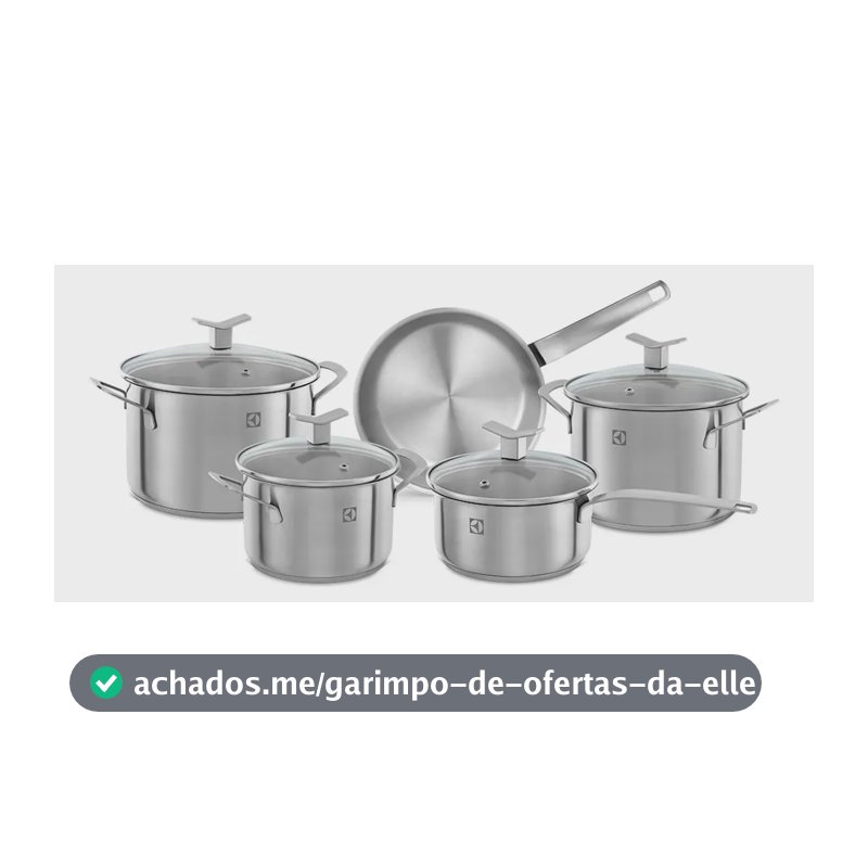 Electrolux Jogo de Panelas em Inox com 5 Peças Design com Fundo Triplo