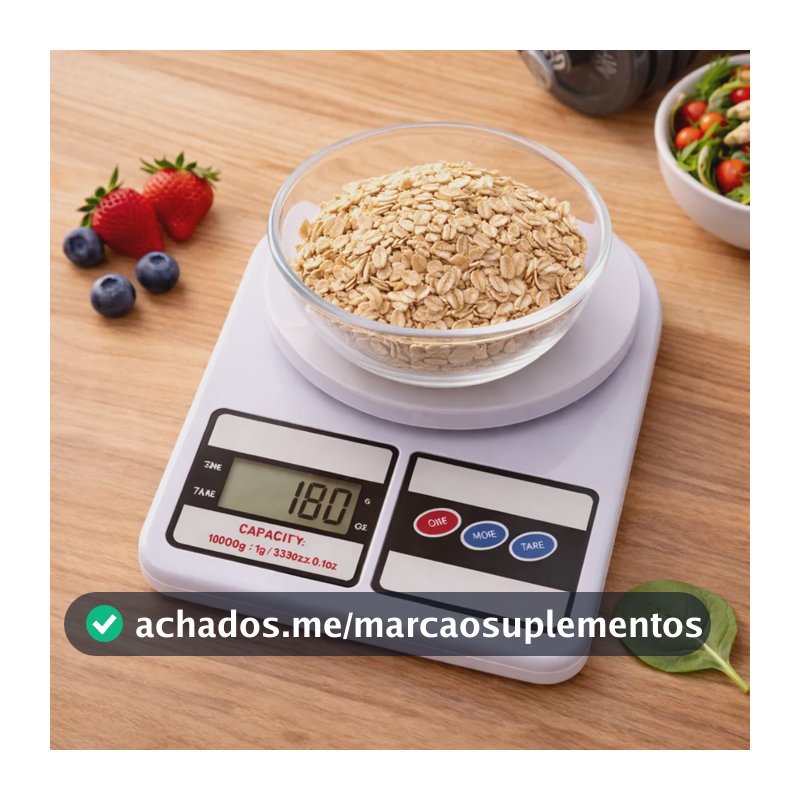 Balança Digital De Cozinha Precisão 10kg Dieta Fitness Chef Branco 10 Kg