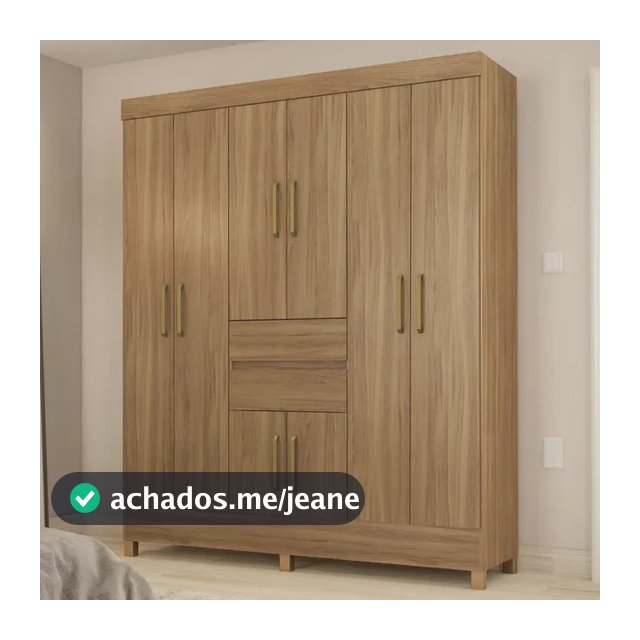 Guarda Roupa Casal 8 Pts 2 Gav Munique  D02 Amendola Touch