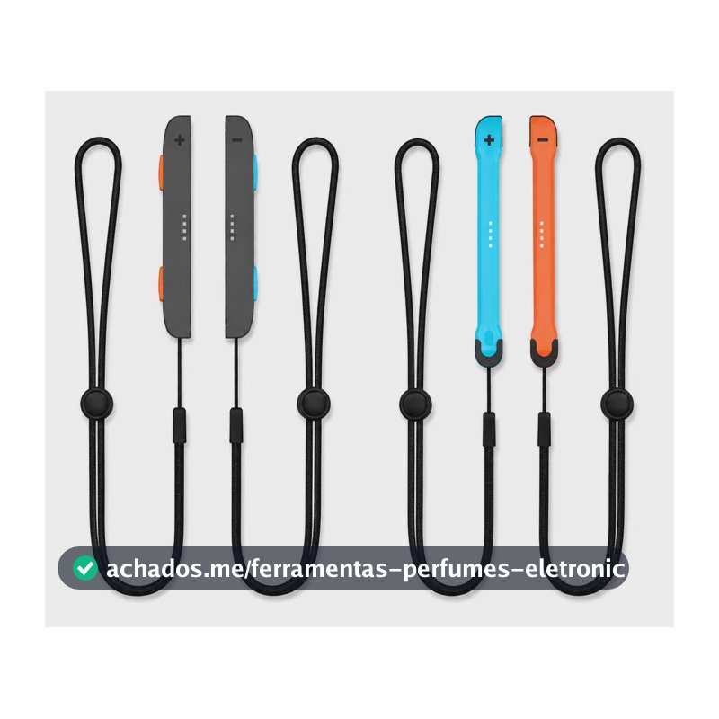 Straps Para Nintendo Switch Oled V1 V2 Alça Regulável Par Azul E Laranja