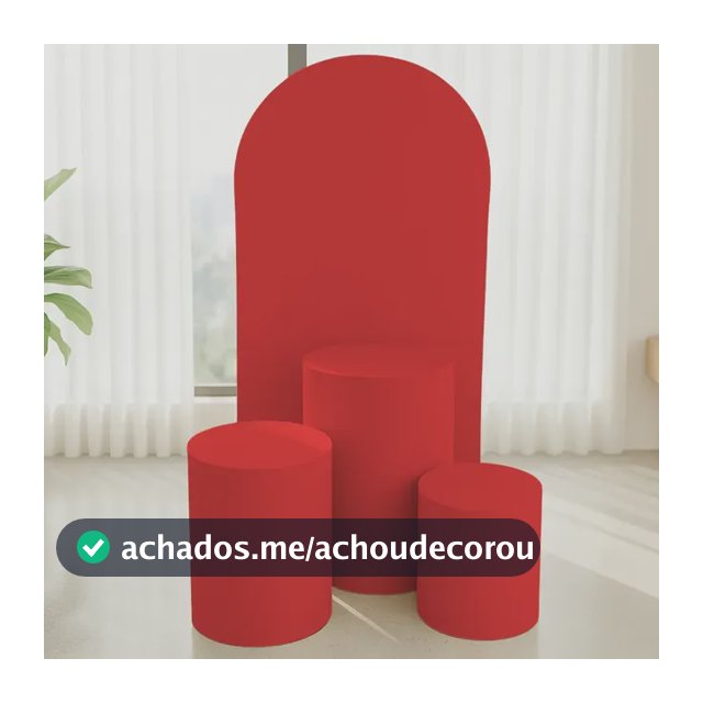 Kit Uma Capa Painel Romano Cor Única E Trio Capas Cilindros