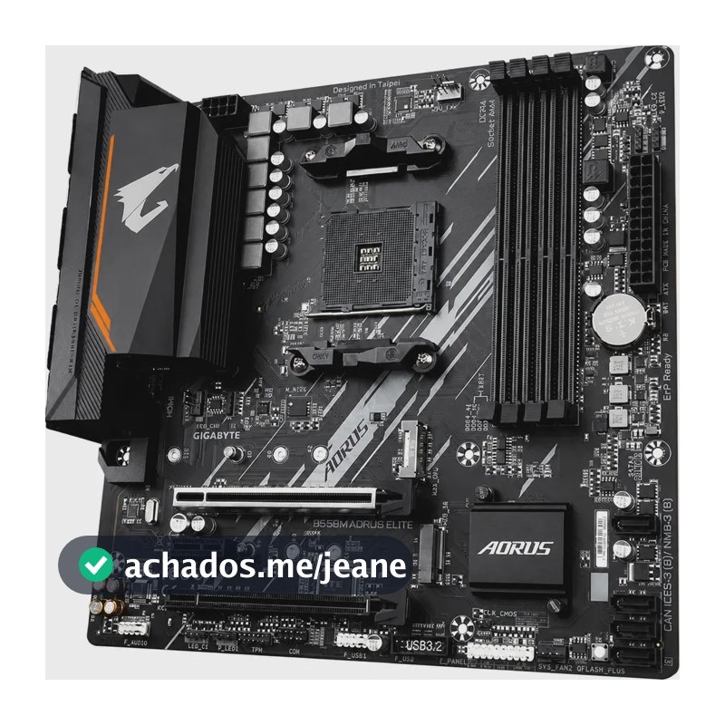 Placa Mãe Gigabyte B550m Aorus Elite Amd Am4 Matx Ddr4 Preto