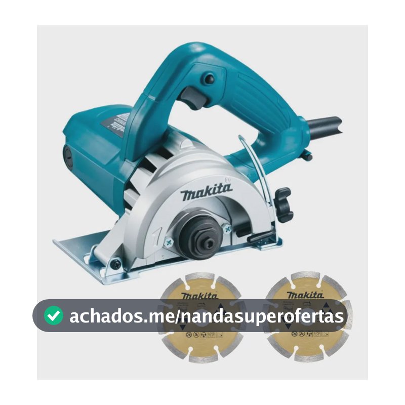 2Serra Mármore 110mm 1300W Com 2 Discos 4100NH3ZX2 Makita Profissional