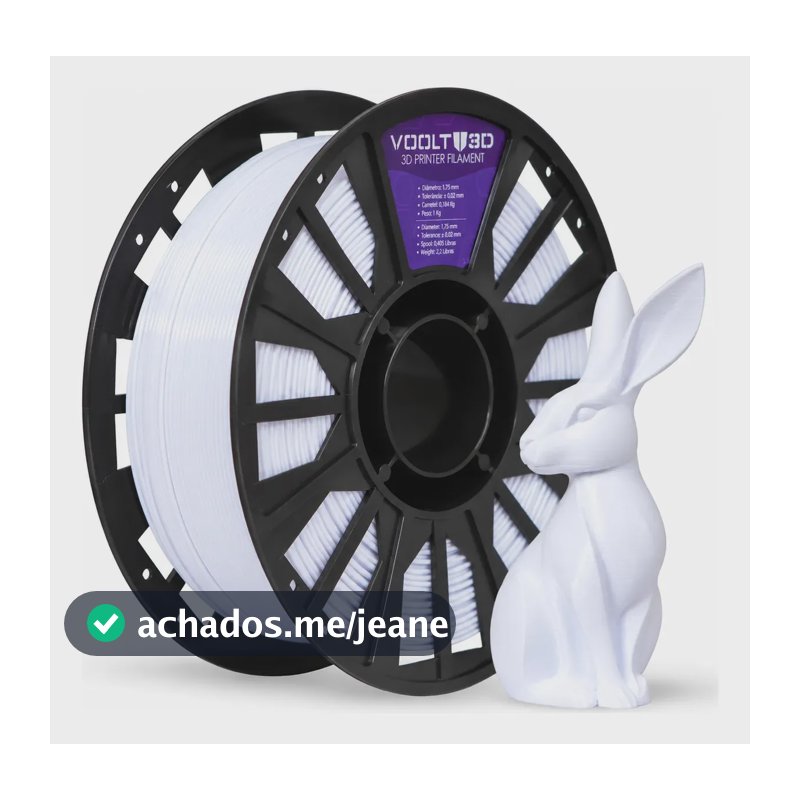 Voolt3D Filamento PETG HF High Fluidity Branco Dental Premium 1kg