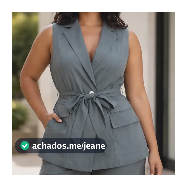 Colete Terno Feminino Alfaiataria E Calça Pantalona Social
