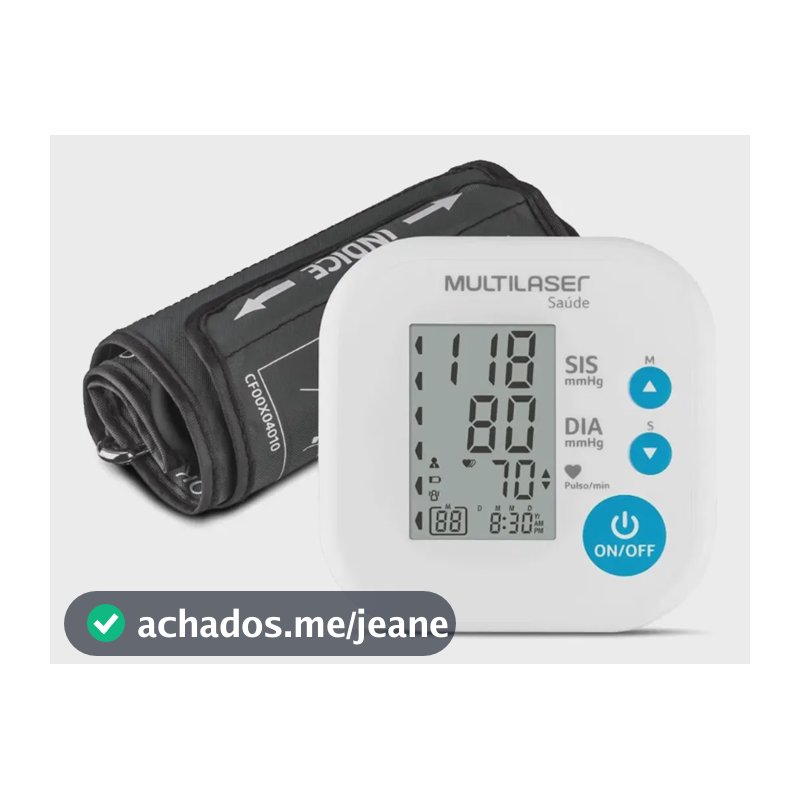 Monitor De Pressão Arterial Digital De Braço Multi Saúde Automático Com Detector De Arritmia E 99 Memórias - HC090