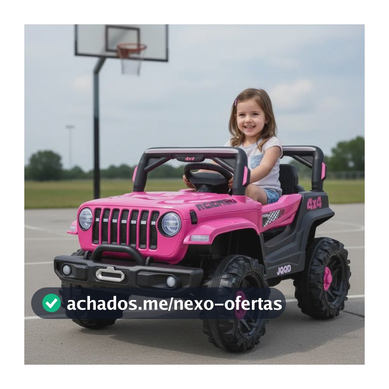 Jipe Infantil Elétrico 12v Carrinho Controle Remoto Música Brinq Kids