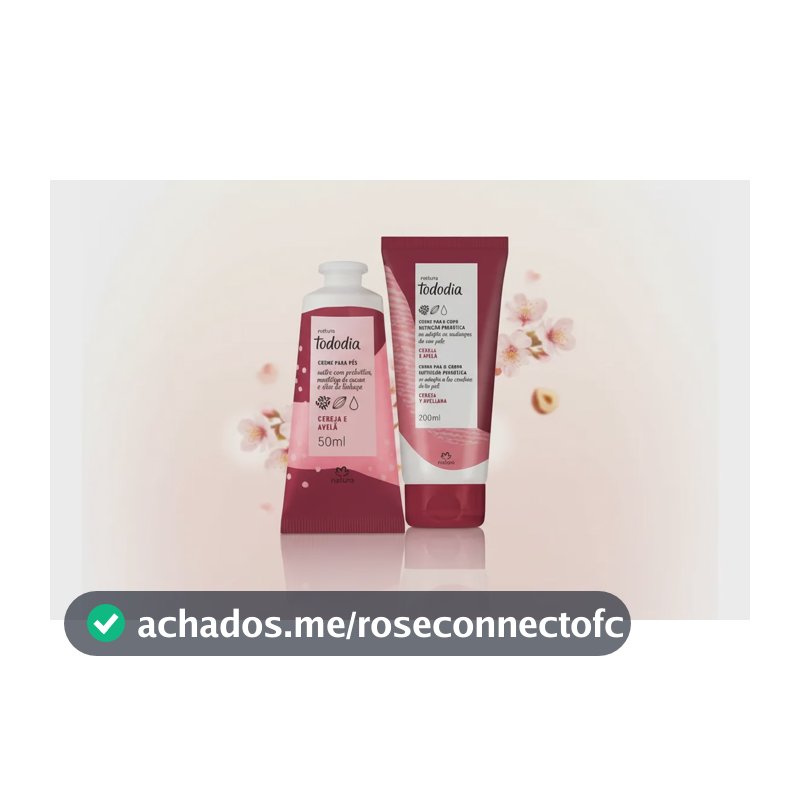 Kit Tododia: Creme Para Os Pés Cereja E Avelã 50ml + Creme Para O Corpo Cereja E Avelã 200ml