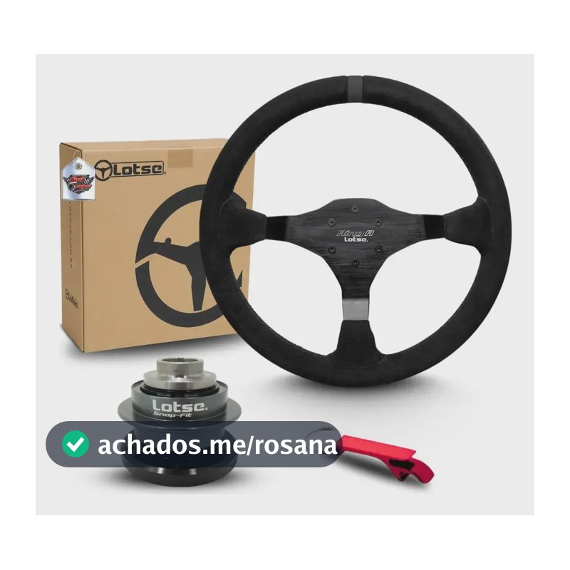 Volante Lotse Ring R Indicador Preto + Cubo Saque Rápido