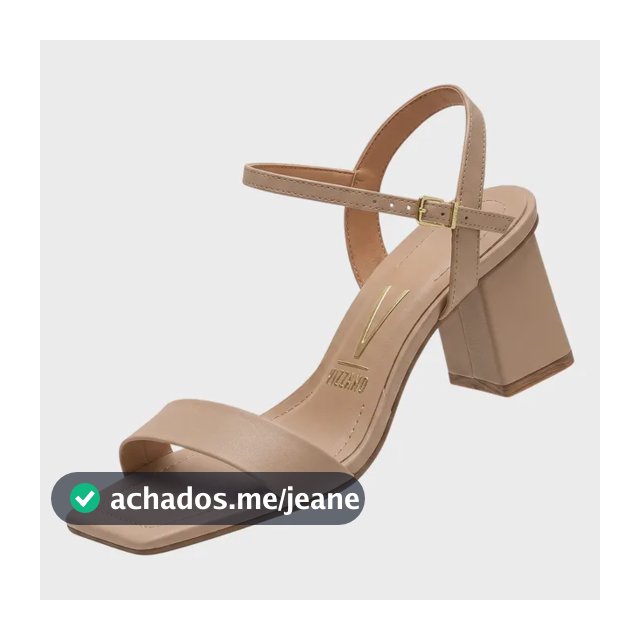 Sandália Feminina Vizzano Salto Bloco Médio Confortável Leve