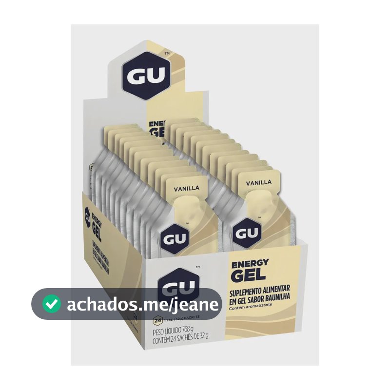Carbo Gel Gu Energy Repositor Energético 24 Un Com Cafeína Sabor Baunilha
