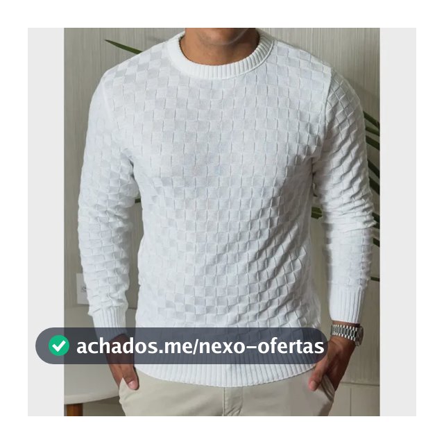 Suéter Masculino Lã Tricot Manga Longa Xadrez Blusa De Frio