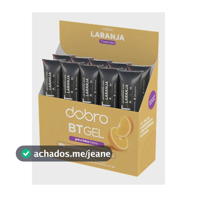 Suplemento em gel Dobro Energético Carboidratos Bt sabor Beterraba com Laranja x 30g 10 un