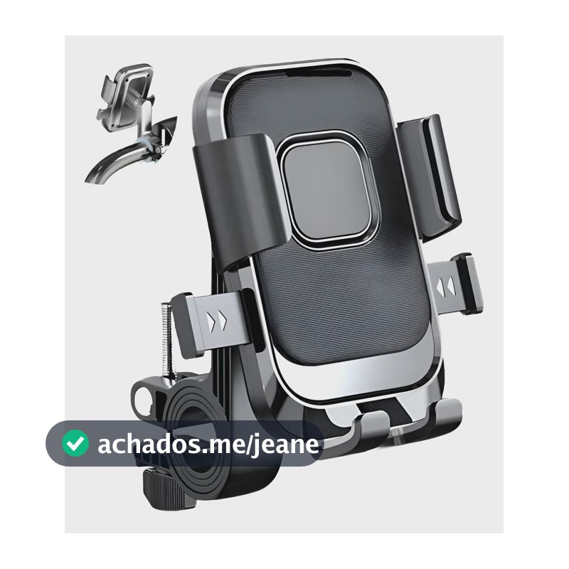 Suporte Celular Moto Gps Trava Automática Anti Queda Motoboy Preto