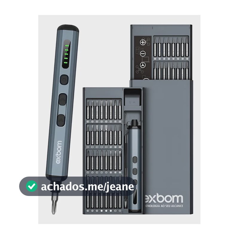 Chave De Precisão Elétrica 68 Em 1 Sem Fio Recarregável Cinza