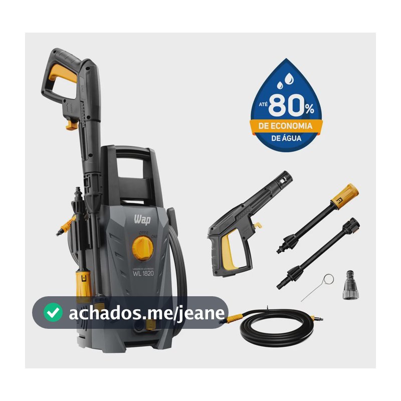 Lavadora De Alta Pressão Wap Wl 1820 Com Stop Total, Jato Leque E Concentrado Cinza 220v 220v 60 Hz