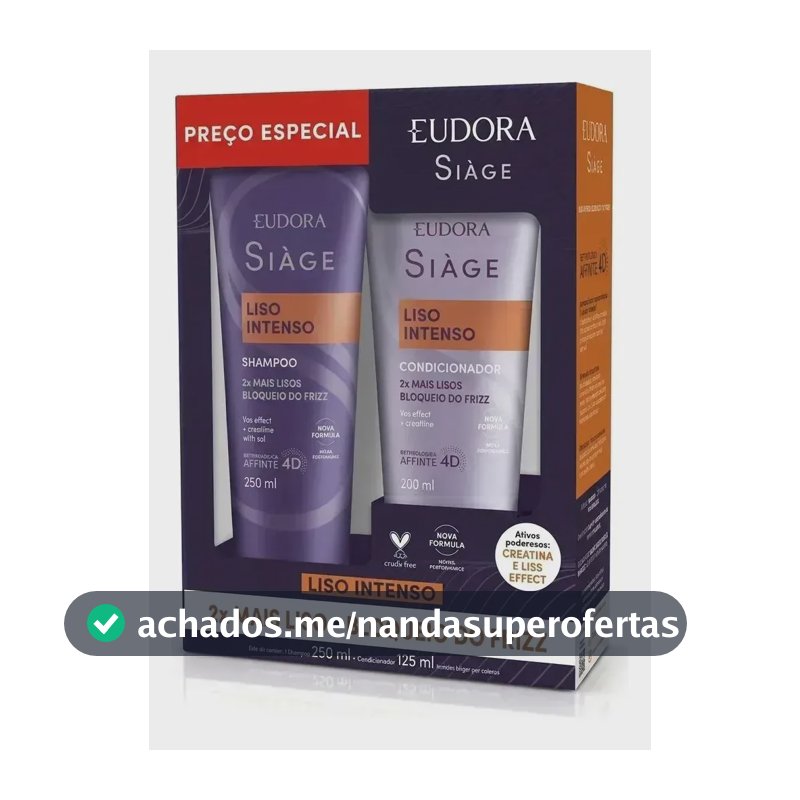 Kit Promopack Siàge Liso Intenso Shampoo/condicionador 250ml + 125ml