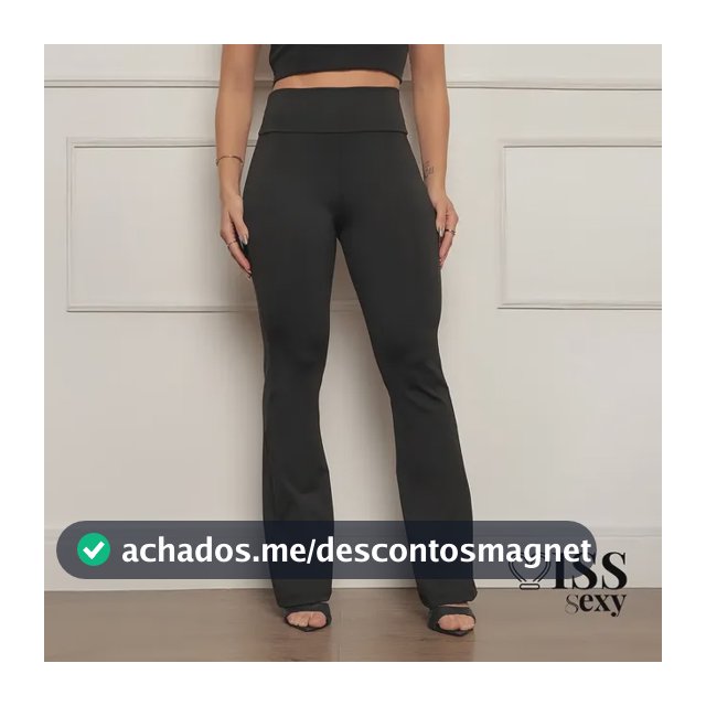 Calça Legging Flare Bailarina Boca De Sino Suplex Grossa