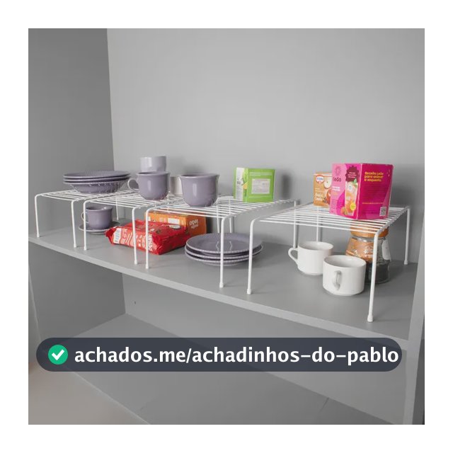 Kit 4 Prateleiras Organizadoras Armário Cozinha Média 32cm